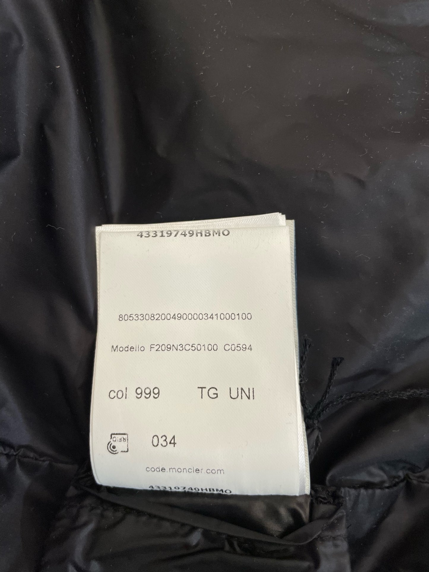 MONCLER X RICK OWENS SCARF