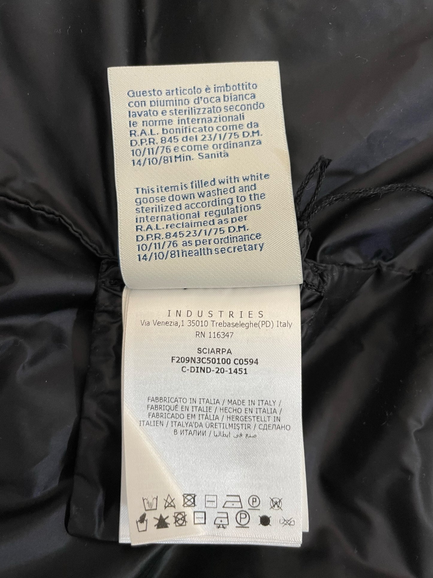 MONCLER X RICK OWENS SCARF